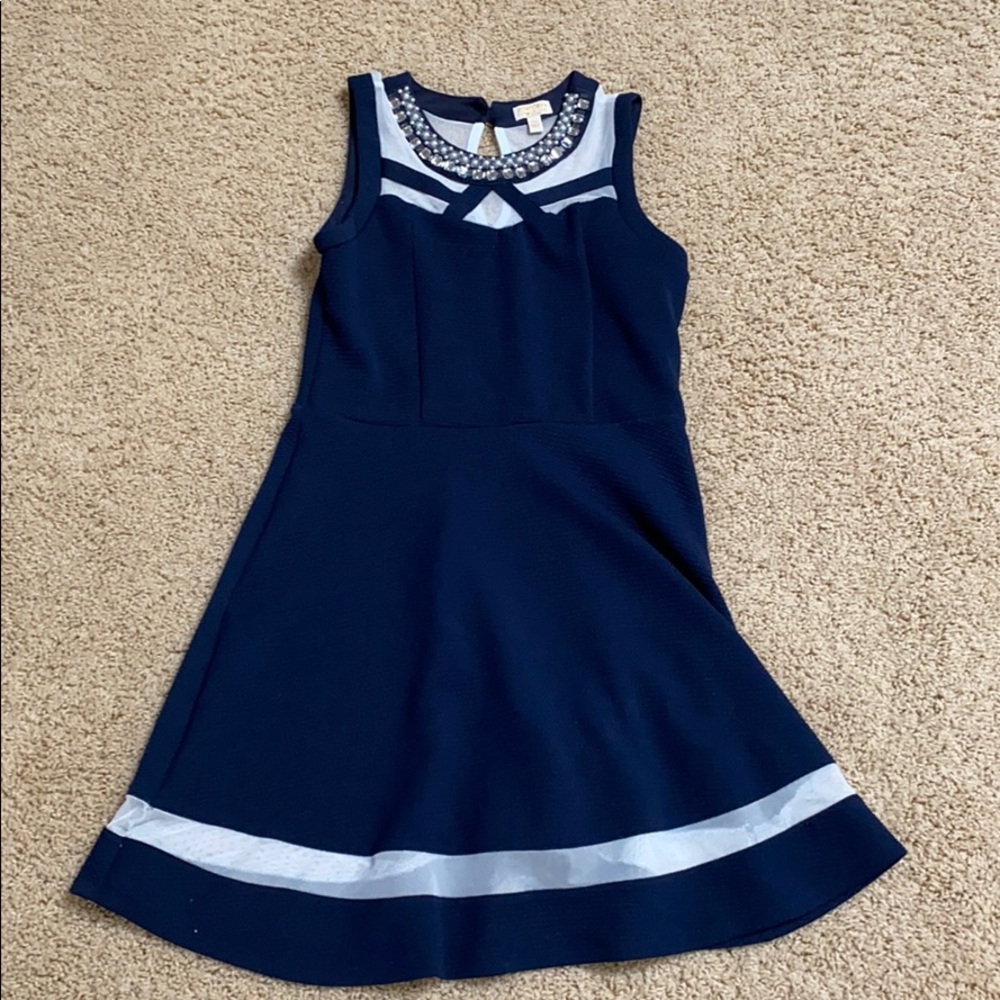 Girls navy dress